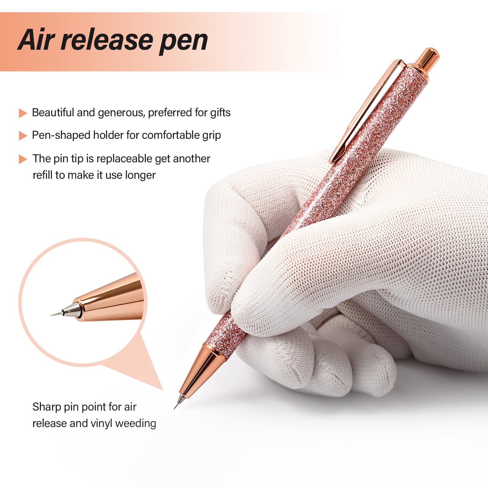FOSHIO New Wrap Weeding Pin Pen Vinyl Craft Tool Pen Air Bubble Releas
