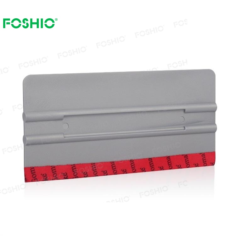 Foshio Car Vinyl Wrap Tool Double Side Rubber Wool Squeegee For Window Tint