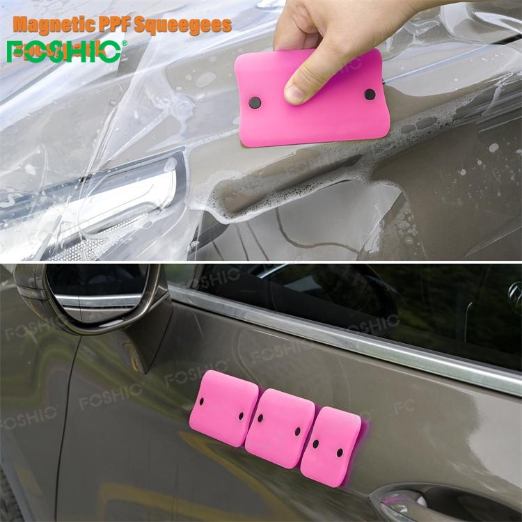 FOSHIO Car Tinting Squeegee Set Handle Rubber Snow Removal Scraper