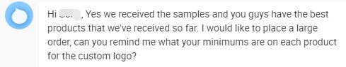 Sample Feedback From Customer